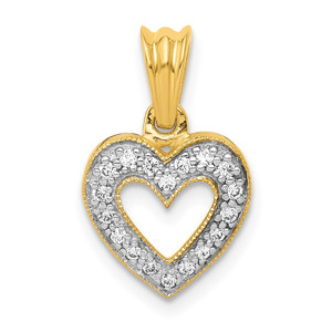 14k Diamond Heart Pendant - PM-CEC21C95-4980