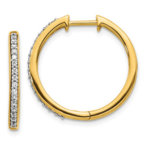 14k Diamond Hinged Hoop Earrings - EM-312B9A69-6292