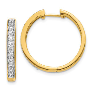 14k Diamond Hinged Hoop Earrings - EM-4192ACC8-6002