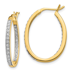 14k Diamond In/Out Hoop Earrings - EM-60673269-8205