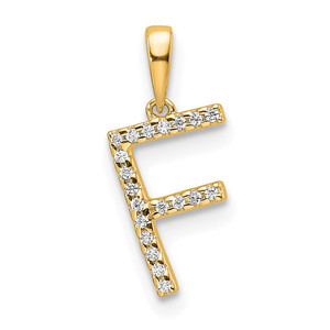 14K Diamond Letter F Initial Pendant - PM-C90B3215-1465