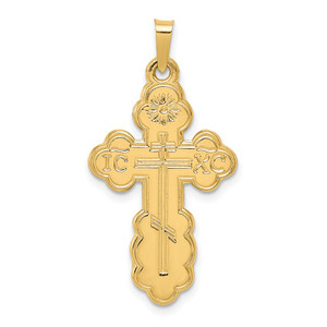 14k Eastern Orthodox Cross Pendant - XR-03E4CD67-1824