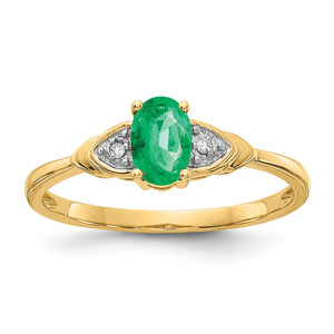 14k Emerald and Diamond Ring - XB-FE2CF8FA-4655