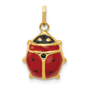 14k Enameled Ladybug Charm - XC-EEFC3426-6557