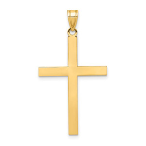 14k Engravable Cross Charm