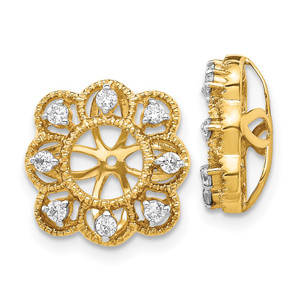 14k Fancy Diamond Earring Jackets - EJ-C0823B25-6068