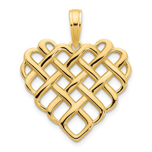 14k Fancy Heart Pendant - D5-005F8700-9436