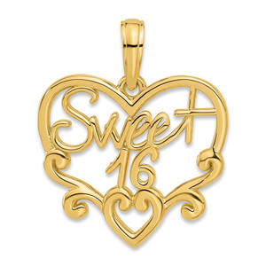 14k Fancy Sweet 16 Charm - D5-346B23E6-5765