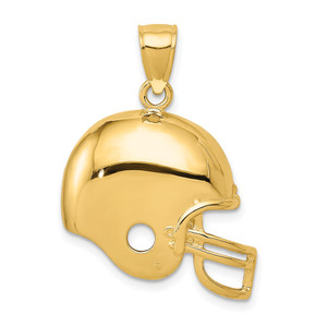 14k Football Helmet Pendant - K3-723966BE-7640
