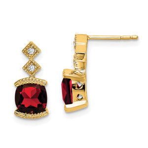 14k Garnet and Diamond Earrings - EM-73519595-7134