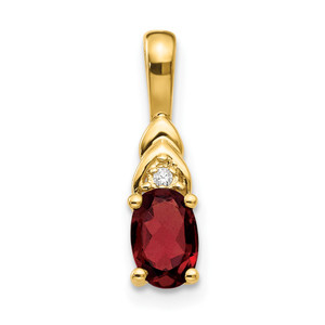 14k Garnet and Diamond Pendant - XB-D6D7ACEC-7594