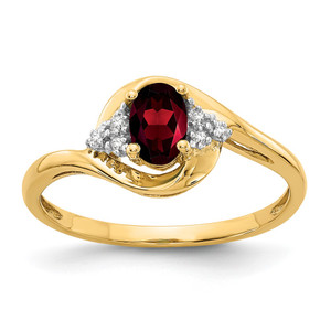14k Garnet and Diamond Ring - XB-66A19088-7427