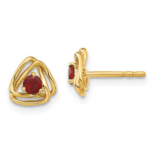 14k Garnet Post Earrings - EM-6811C533-4645