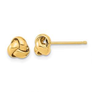 14k Gold Polished Love Knot Post Earrings - TL-77FBCE74-7447