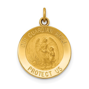 14k Guardian Angel Medal Charm - XR-49CC245E-4225