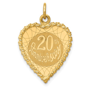 14K Happy 20th ANNIVERSARY Charm - XA-FDBB33E9-3067