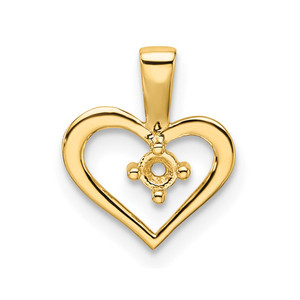 14k Heart Pendant Mounting - PM-767E8A38-8228