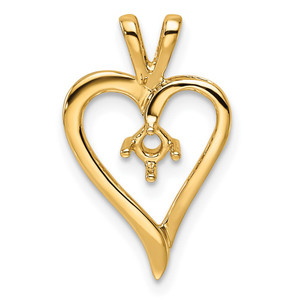 14k Heart Pendant Mounting - PM-FC373C98-4512