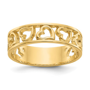 14k Heart Ring - R4-820F9B74-2446