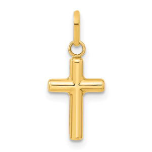 14k Hollow Cross Pendant - XR-A518D36C-5414