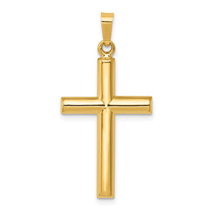 14k Hollow Cross Pendant - XR-D8F8B225-7602