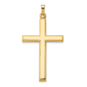 14k Hollow Cross Pendant - XR-F5E41A7C-3393