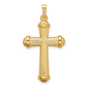 14k Hollow Polished Cross