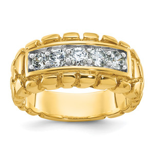 14k IBGoodman Men's Diamond Nugget Ring Mounting - B6-9D515EEF-3236