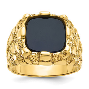 14k IBGoodman Men's Onyx Nugget Ring Mounting