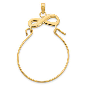 14k Infinity Charm Holder Pendant