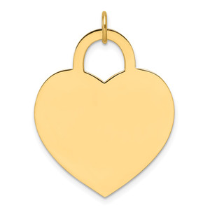14k Large Engravable Heart Charm - XM-6ECCAFEA-4566