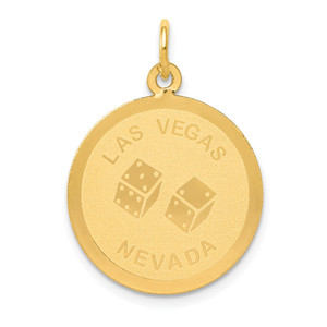 14k LAS VEGAS Disc Charm