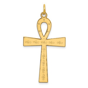 14K Laser Designed Ankh Cross Pendant - XR-091E9983-7416