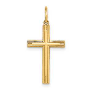 14K Laser Designed Cross Pendant - XR-AC41F1DE-1810