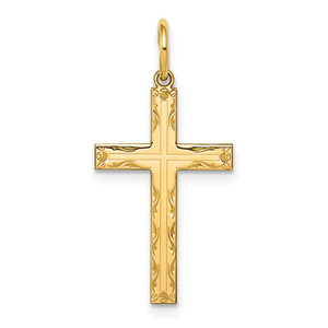 14K Laser Designed Cross Pendant - XR-EEA7D0F7-4995