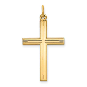 14K Laser Designed Cross Pendant - XR-F33CE87F-9265