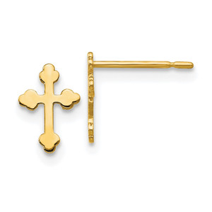 14k Madi K Children's Cross Post Earrings - GK-D697D457-3540