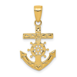 14k Mariner's Cross Pendant