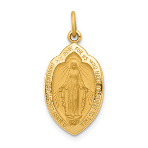 14k Miraculous Medal Charm - XR-15BFBF1A-4434