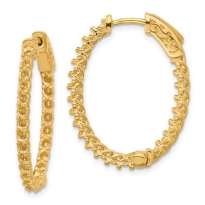 14k Oval Hoop w/Safety Clasp Earring Mountings - XE-9B0ED086-5726