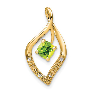 14k Peridot and Diamond Pendant - PM-2312002C-3037