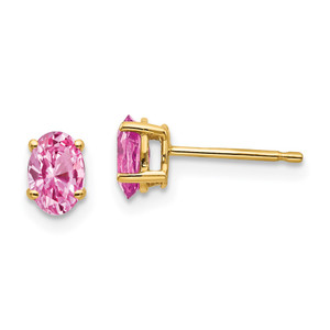 14k Pink Sapphire Post Earrings - XE-C86A7BA5-3282