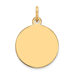 14k Plain .009 Gauge Circular Engravable Disc Charm - XM-0DA980BE-4639