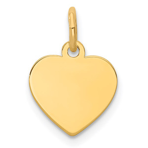 14k Plain .009 Gauge Engravable Heart Disc Charm - XM-CC4E3341-3663