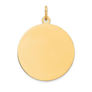 14k Plain .011 Gauge Circular Engravable Disc Charm - XM-8887BE50-6351
