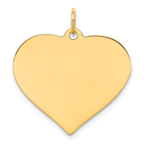 14k Plain .011 Gauge Engravable Heart Disc Charm - XM-63076ADB-2590