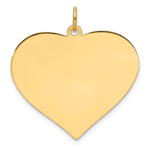 14k Plain .013 Gauge Engravable Heart Disc Charm - XM-4B8092BB-2766