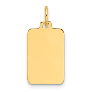 14k Plain .013 Gauge Engravable Rectangular Disc Charm - XM-05708D46-9154