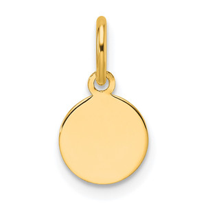 14k Plain .018 Gauge Circular Engravable Disc Charm - XM-744CEF04-1998