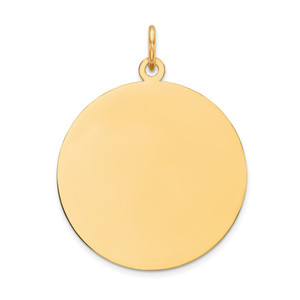 14k Plain .018 Gauge Circular Engravable Disc Charm - XM-A5CA6D5D-9939